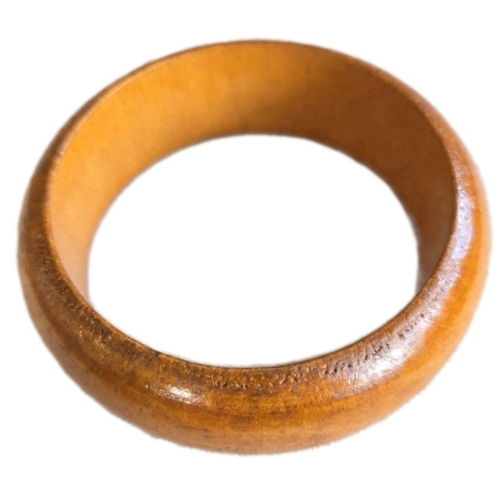 Vintage Honey Wood Bangle Natural Earthy Elegance Organic Lightweight